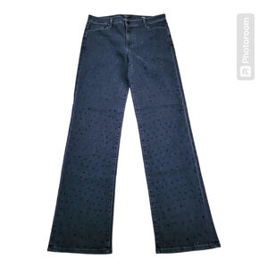 Fidelity cali high rise full leg jeans with rhinestone accents Womens Size 29 Ne